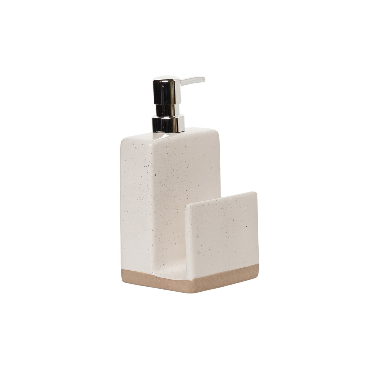 Transpac Off-White Stoneware Spring Soap Pump, 7.5" Decorative Soap Dispenser, Dishwasher Safe, Indoor Use, 7.5" x 4", Perfect for Spring Decor